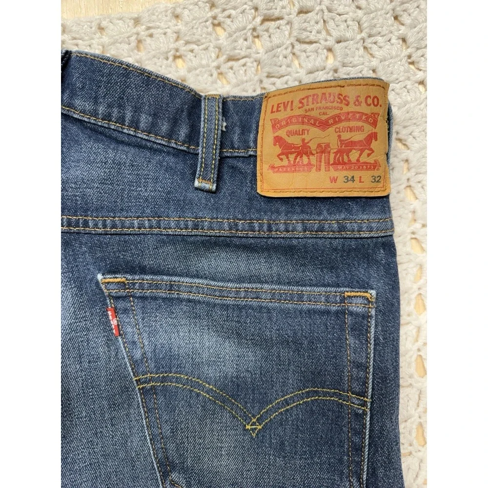 Levis Jeans‎ Mens Size 34x32 Blue Denim Straight Leg Strong